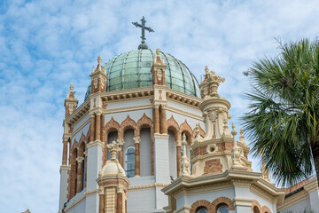 Obraz premium Memorial Presbyterian Church Dome with Cross, St. Augustine, Florida, USA