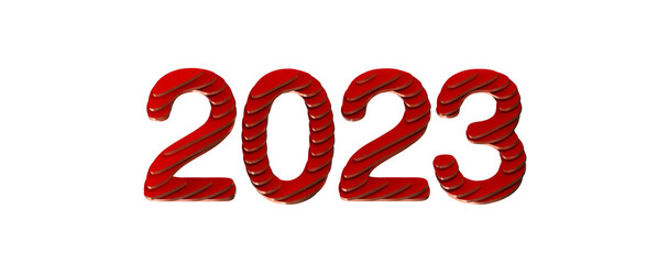 Typography design of 2023 with 3d style design