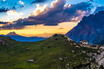 Falzarego pass, Dolomites, South Tirol, Italy, Europe.