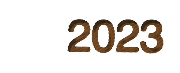 Typography design of 2023 with 3d style design