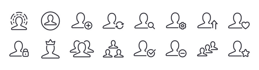 Customer membership client vip icon. Member pictogram person service vector icon set