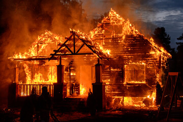 Burning house

