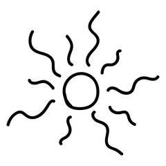 Isolated sun icon flat design Vector illustration