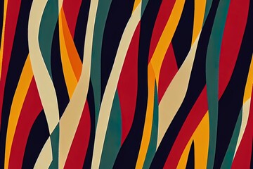 Multi colored ethnic ornamental floral geometrical traditional baroque artistic elegant seamless repeats all over border pattern background design