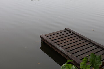 Naklejka premium Fishing place on the lake