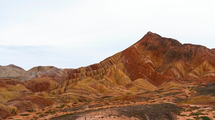 Landforms in Zhangye national geopark in Gansu, China