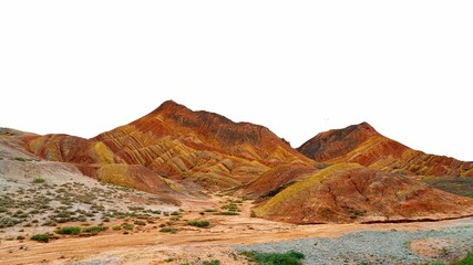 Landforms in Zhangye national geopark in Gansu, China