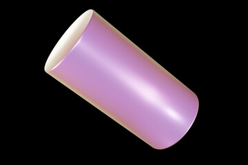 Geometric shape. Holographic 3d shape. 3d rendering.