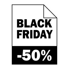 Black Friday icon for advertising, banners, leaflets and flyers