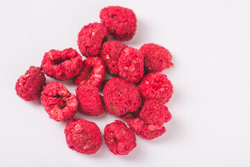 freeze dried raspberries top view