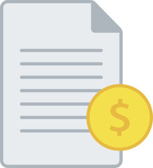 Invoice line icon. Payment and bill invoice. Order symbol concept. Tax sign design. Paper bank document icon. Illustration
