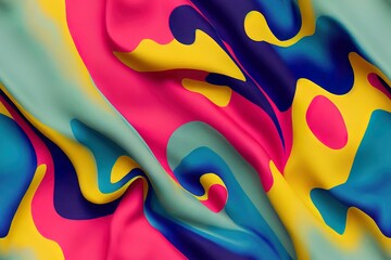 Bright marbled painted abstract active wear pattern. Seamless summer fashion organic clothing fluid ink design tile.