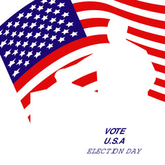 Election day Usa debate of president voting banner design