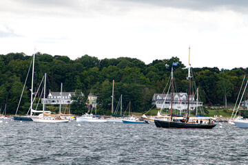 Fototapeta na wymiar Sailboats in the harbor.