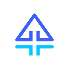 Obraz premium Letter A or house cross medical logo design