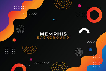 abstract geometric memphis background
