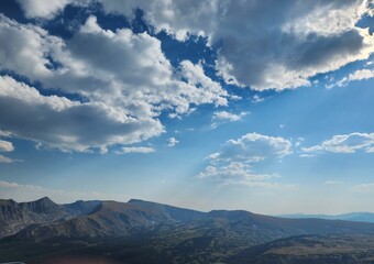 clouds in the mountains