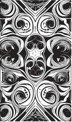 Decorative black and white gothic ornament, base for tattoo