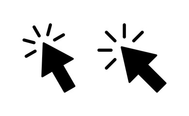 Click icon vector for web and mobile app. pointer arrow sign and symbol. cursor icon