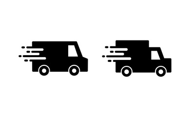 Delivery truck icon vector for web and mobile app. Delivery truck sign and symbol. Shipping fast delivery icon