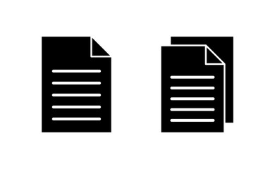 Document icon vector for web and mobile app. Paper sign and symbol. File Icon