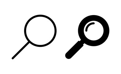 Search icon vector for web and mobile app. search magnifying glass sign and symbol