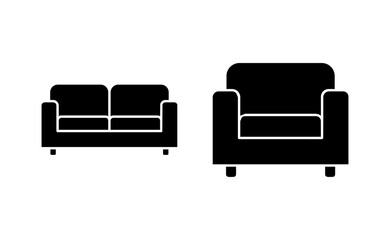 Sofa icon vector for web and mobile app. sofa sign and symbol. furniture icon