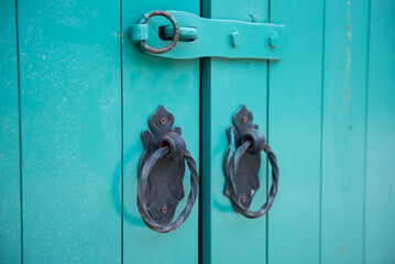 Blue door lock