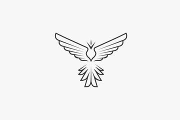 Illustration vector graphic of geometric luxury bird