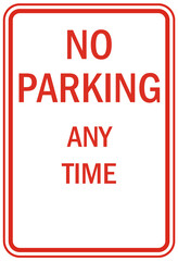 Obraz premium Limited time parking sign no parking anytime set