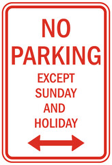 Obraz premium Limited time parking sign no parking set