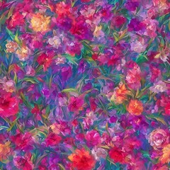 This is an illustration of some blooming flowers. The petals are a soft pink color and they have little yellow centers. Some leaves are green and others are starting to turn brown. There is a light bl