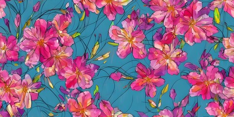 The flowers are blooming and the petals are falling. The colors are so bright and beautiful.