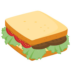 Sausages sandwich with spicy sauce