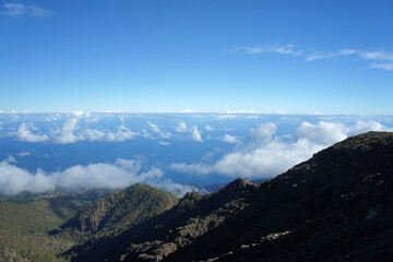 High above the ocean, on top of the island of La Palma. Canary Islands, Spain.