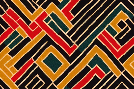 Ethnic abstract ikat art. Seamless chevron pattern in tribal, folk embroidery, and Mexican style. Aztec geometric art ornament print. Design for carpet, wallpaper, clothing, wrapping, fabric, cover.
