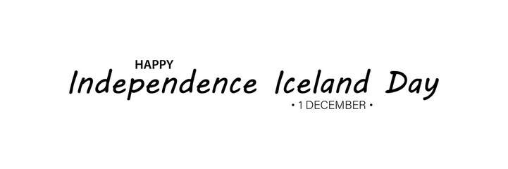 Iceland Independence Day Banner. Happy national holiday