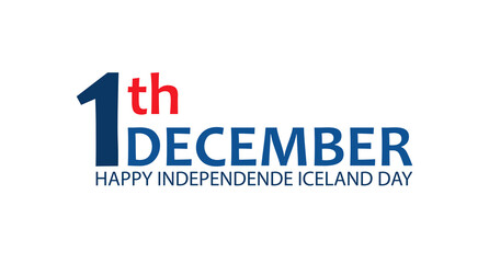 Iceland Independence Day Banner. Happy national holiday