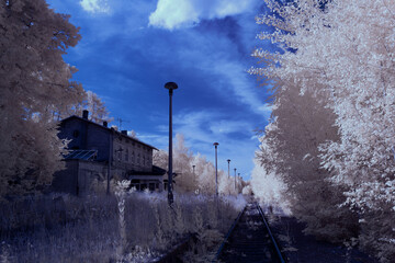 infrared photography - ir photo of landscape under sky with clouds - the art of our world in the...