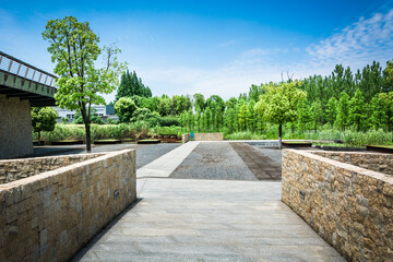 Empty ground in nice park