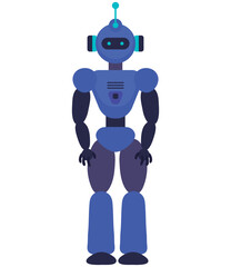 blue ai robot futuristic