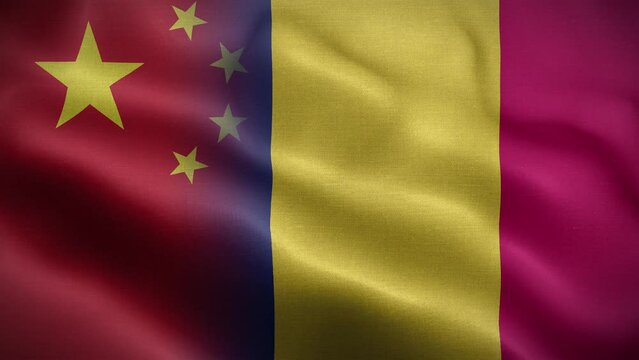 China Chad Flag Loop Background 4K