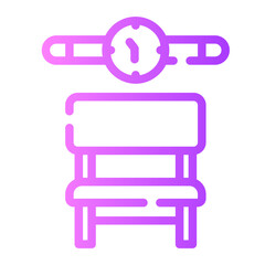 waiting room gradient icon