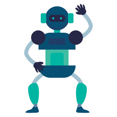 green ai robot futuristic