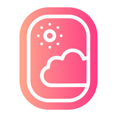 plane window gradient icon