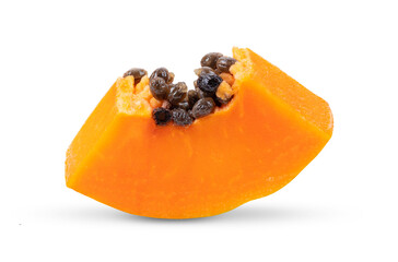 papaya slice isolated on transparent png