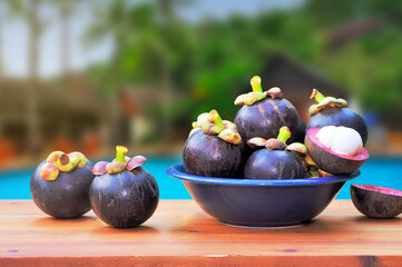 mangosteen on the beach Deliciousness that can be found in Thailand