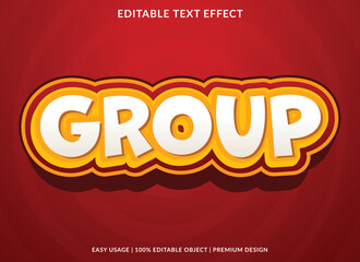 group text effect template use for business logo and brand