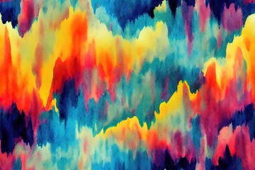 Abstract watercolor seamless pattern with brush strokes