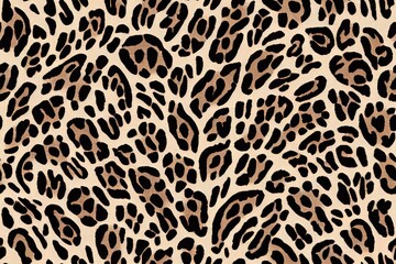 Seamless leopard pattern, african animal print, textile fabric print